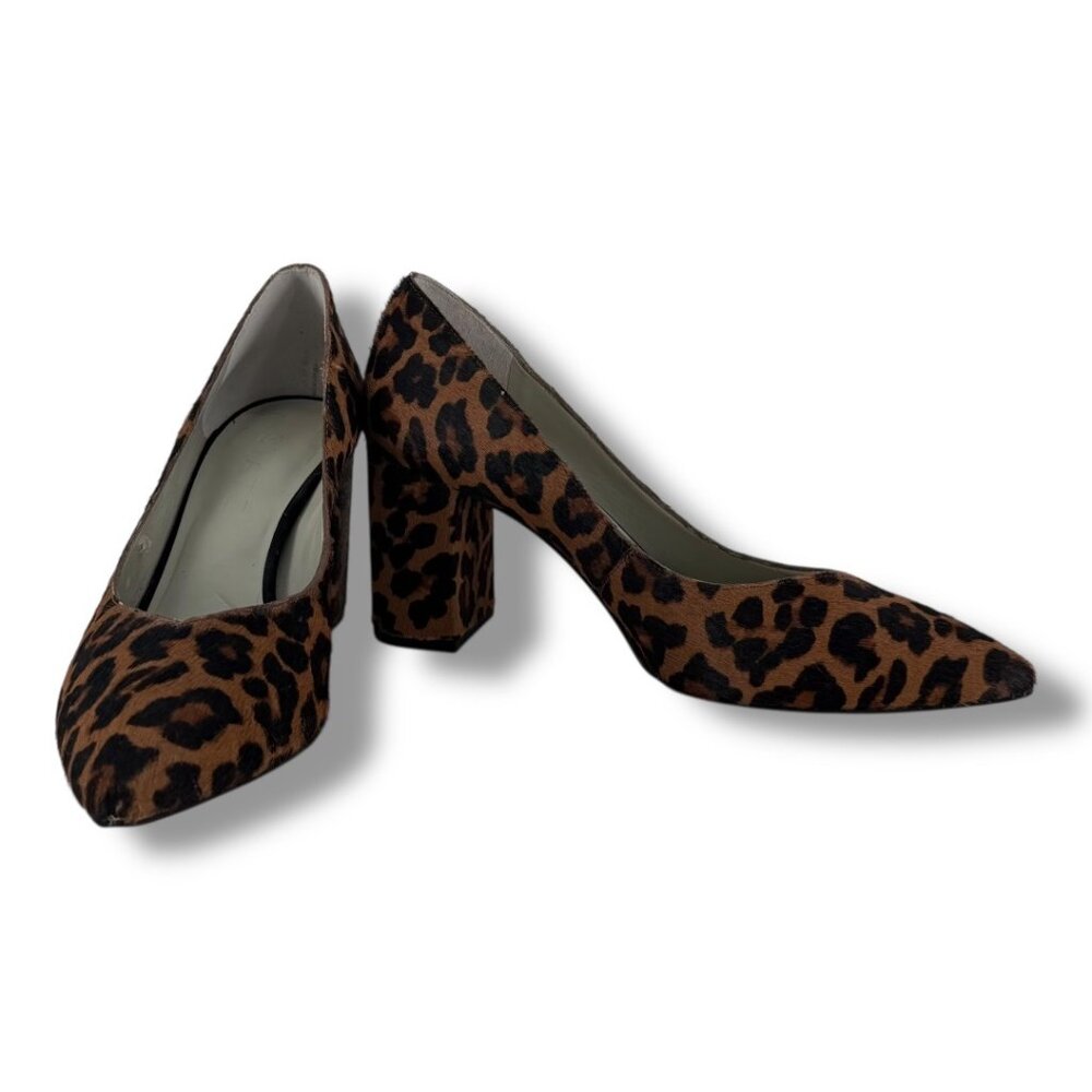 1. State Saffy3 Leopard Calf Hair Block Heelβ Pumps Size 7.5